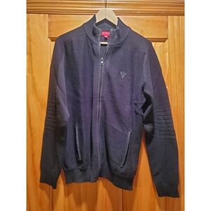 Guess Mens Sweater Full Zip Size LARGE